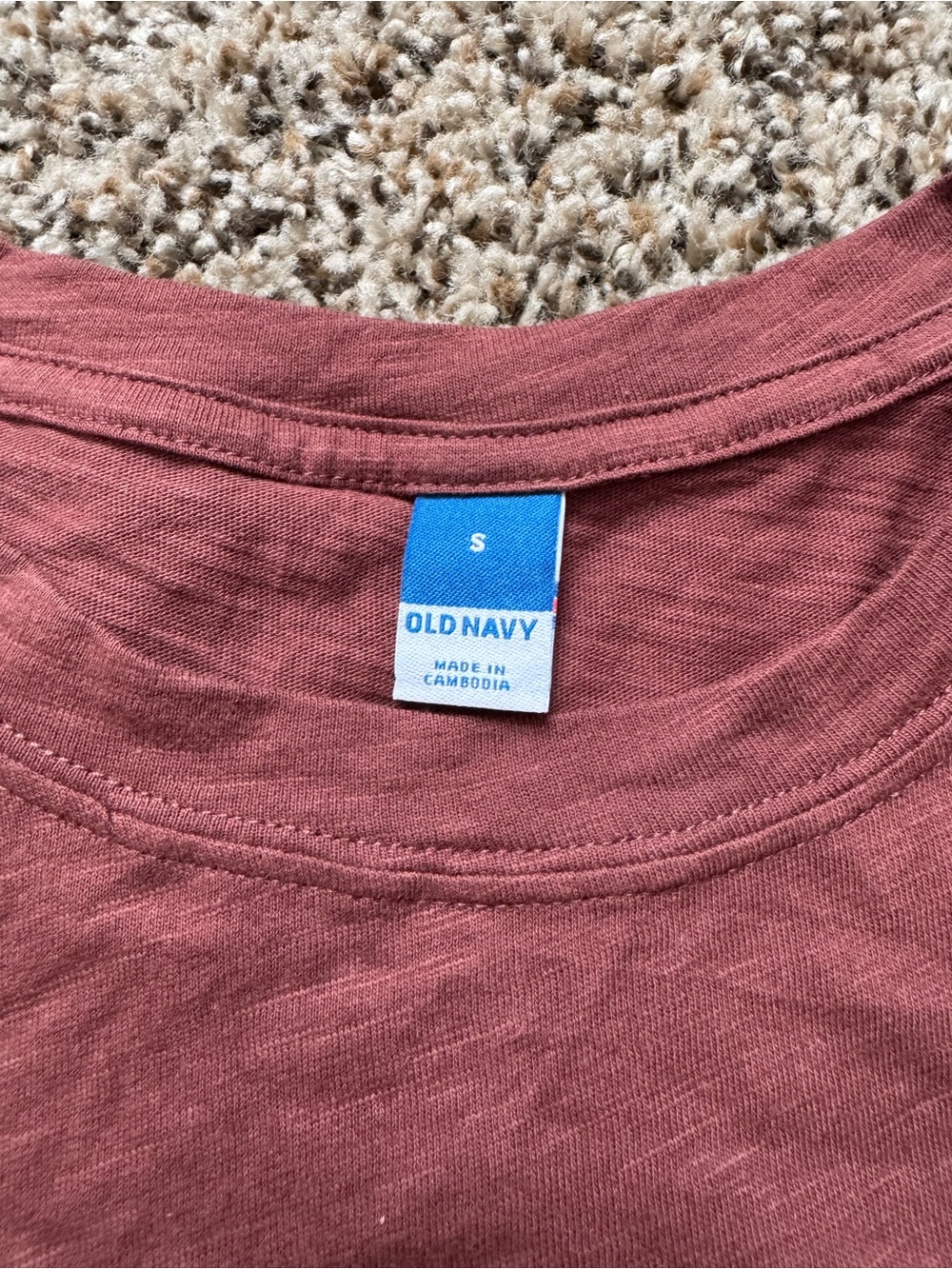 Old Navy Tiered Mini Dress - Rust - Picture 2 of 2
